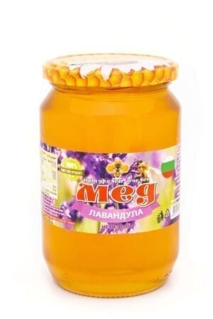 Мед лавандула стъклен буркан