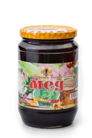 Мед манов стъклен буркан